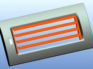 foot light with flip buttom 3D Model