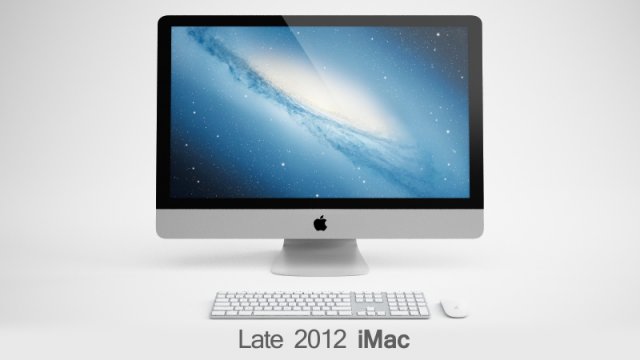 imac late 2012 3D-Modell .c4d .max .obj .3ds .fbx .stl .blend 