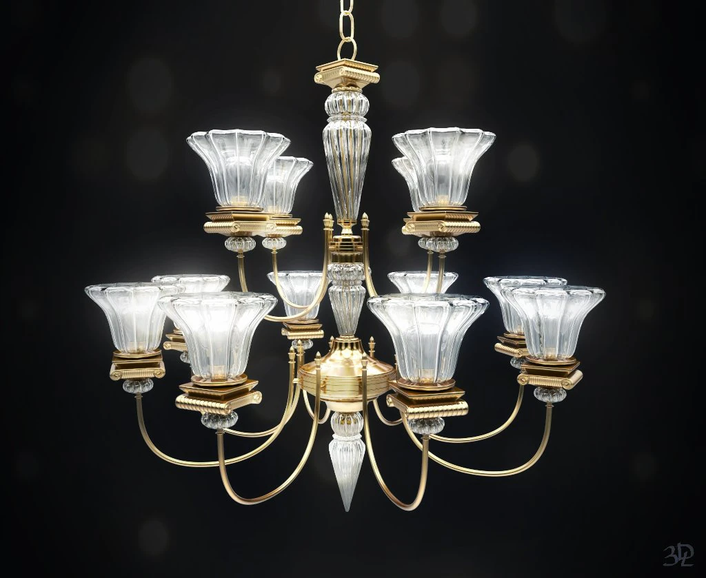 chandelier 3D Model .c4d .max .obj .3ds .fbx .stl .blend