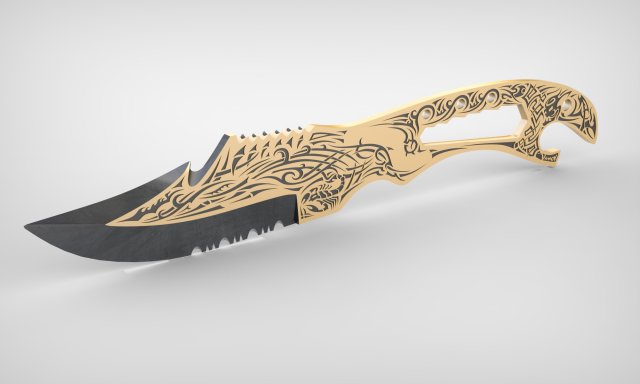 knife 3D-Modell .c4d .max .obj .3ds .fbx .stl .blend 
