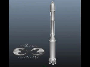 european ariane rocket 3D Model