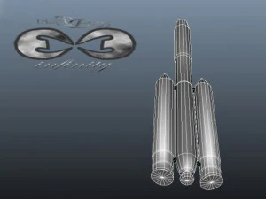 us titan rocket 3D Model