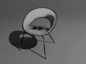 chairs with table 3D Model