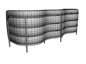 sofa and armchair Model 3D