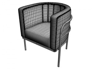 sofa and armchair Model 3D