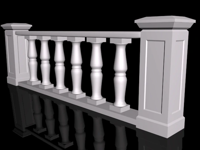 Baluster 3D Modell .c4d .max .obj .3ds .fbx .stl .blend 