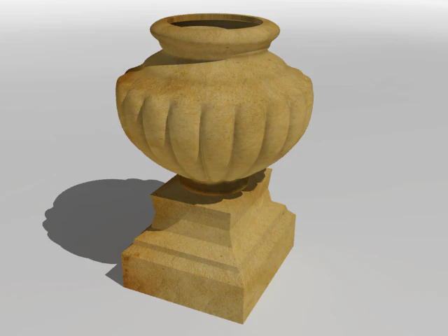 vase on pedestal 3D Model .c4d .max .obj .3ds .fbx .stl .blend