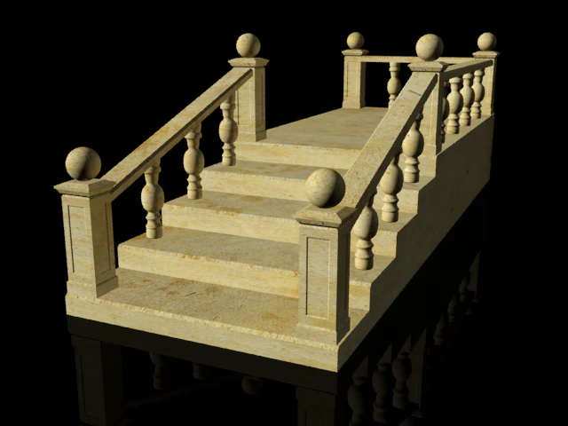 stairs 3D Model .c4d .max .obj .3ds .fbx .stl .blend 