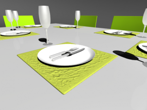 chair and table 3D मॉडल
