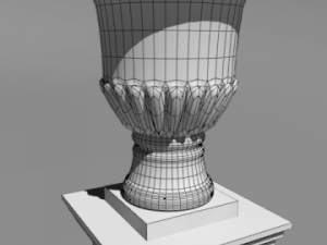 vase on pedestal Modello 3D