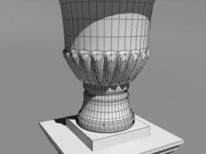 vase on pedestal 3D Model