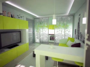 interno verde Modello 3D