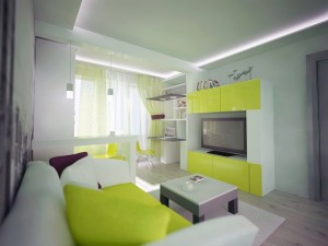 हरा आंतरिक भाग 3D मॉडल