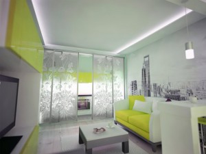 हरा आंतरिक भाग 3D मॉडल