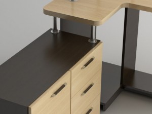 corner computer desk 3D Модель