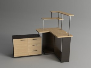 corner computer desk 3D Модель