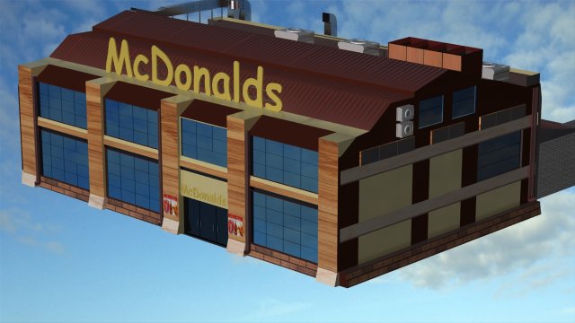 mcdonalds 3D Model .c4d .max .obj .3ds .fbx .stl .blend 