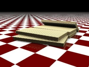 비스킷 조각 3D 모델