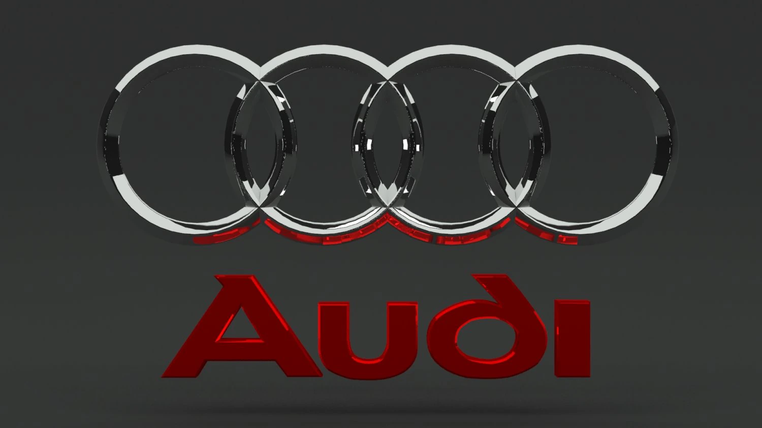 audi logo 3D Model .c4d .max .obj .3ds .fbx .stl .blend