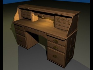 roll top desk Modèle 3D