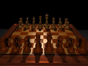 chess set table 3D मॉडल