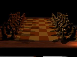 table de jeu d'&eacute;checs Modèle 3D