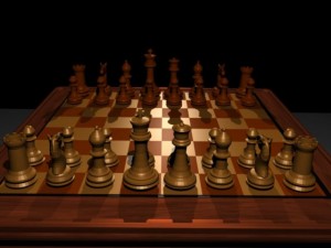chess set table 3D मॉडल