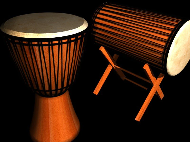 djembe 3D Model .c4d .max .obj .3ds .fbx .stl .blend