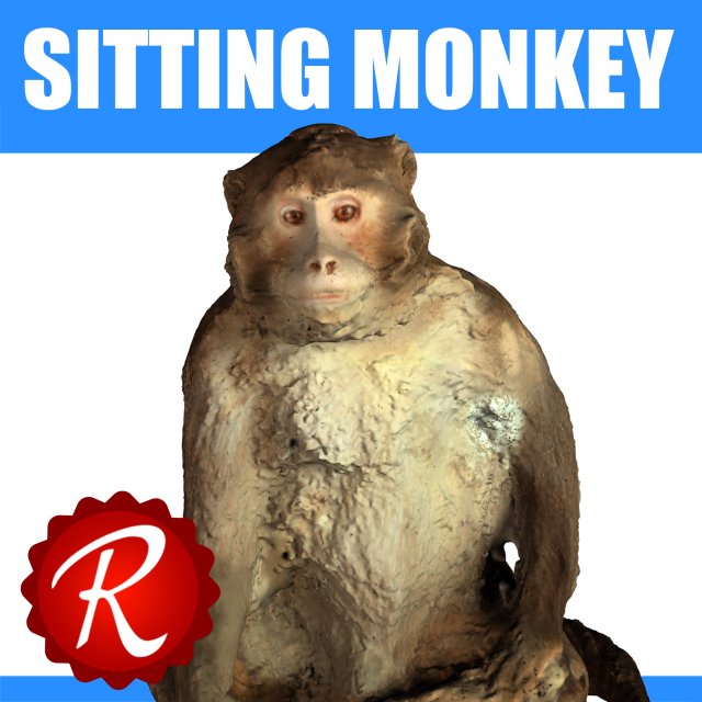 monkey 3Dモデル .c4d .max .obj .3ds .fbx .stl .blend 