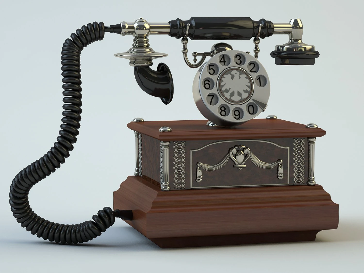 classic phone 3D Model .c4d .max .obj .3ds .fbx .stl .blend 