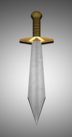sword low ply 3D Model .c4d .max .obj .3ds .fbx .stl .blend 