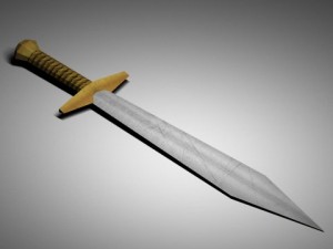 sword low ply 3D Model