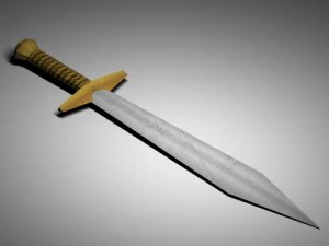 sword low ply 3D Model