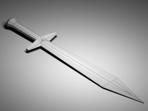 sword low ply 3D Model