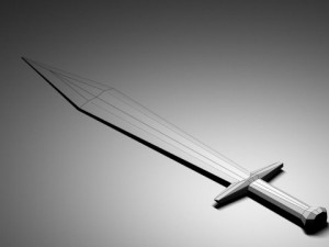sword low ply 3D Model
