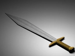 sword low ply 3D Model
