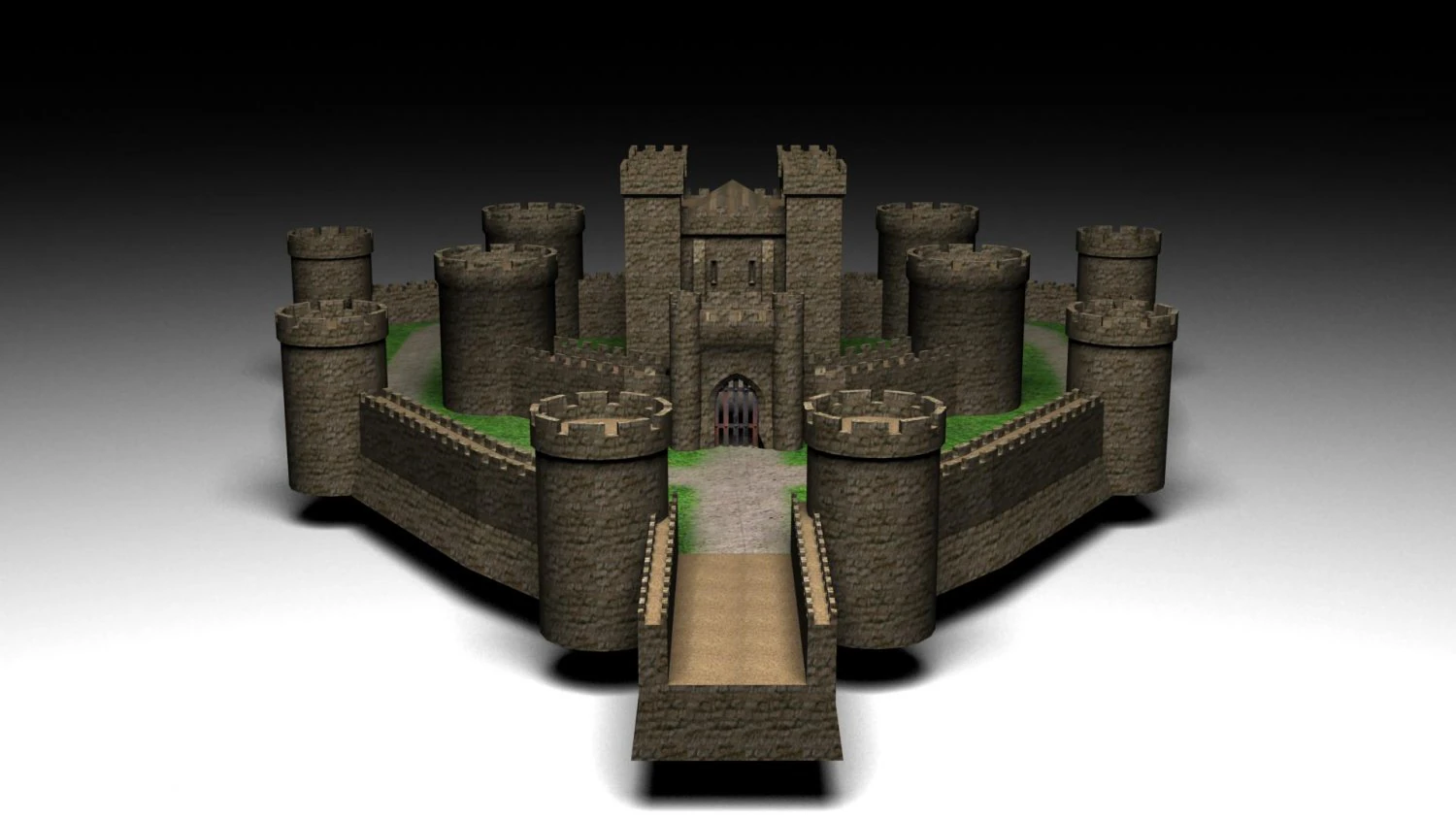 fortress 3D Model .c4d .max .obj .3ds .fbx .stl .blend 