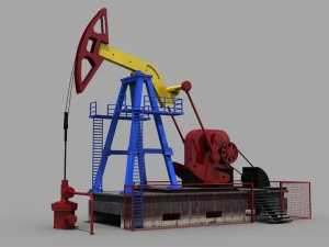 Ölbohrturm 3D Modell