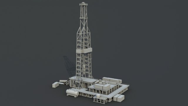 oil tower 3D Model .c4d .max .obj .3ds .fbx .stl .blend 