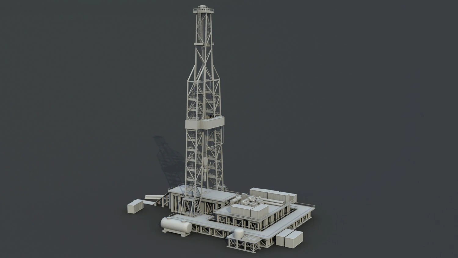 oil tower 3D Model .c4d .max .obj .3ds .fbx .stl .blend 