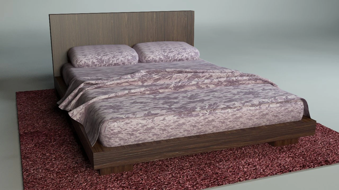 bed 3D Model .c4d .max .obj .3ds .fbx .stl .blend 