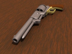 colt 44 walker revolver 3Dモデル