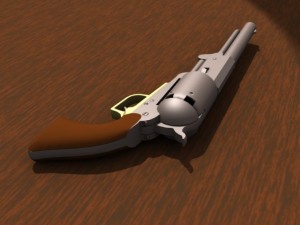 colt 44 walker revolver 3Dモデル