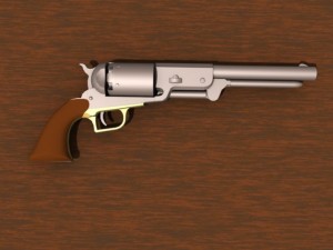 colt 44 walker revolver 3Dモデル
