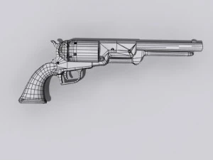 colt 44 walker revolver 3D Model