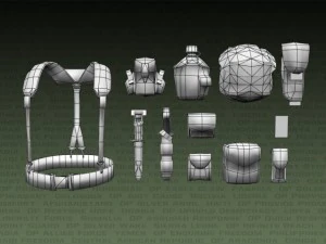 us military lc2 gear 3D Model