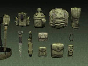 us military lc2 gear 3D Model