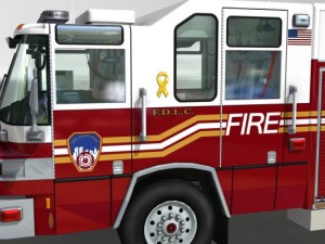 Heavy rescue fire truck video game ready Modèle 3D
