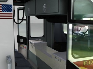 Heavy rescue fire truck video game ready Modèle 3D