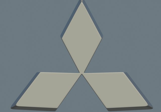 mitsubishi logo Modelo 3D .c4d .max .obj .3ds .fbx .stl .blend 